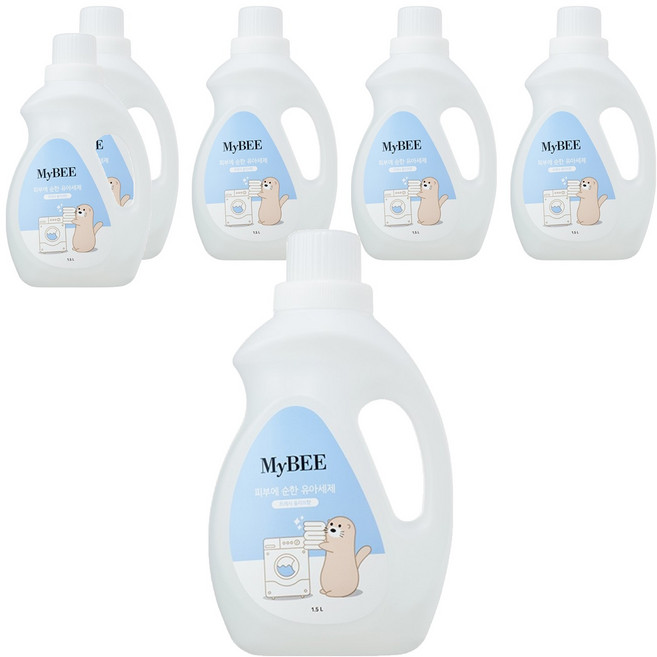마이비 순한 유아세제 용기형, 1.5L, 6개