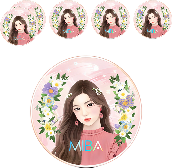 미바 왕쿠션 파운데이션 시즌2 25g, 21호 화사한 피부, 6개