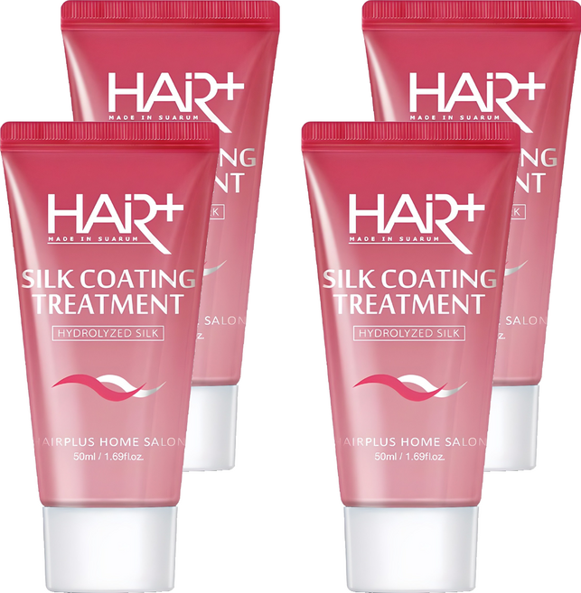 헤어플러스 실크 코팅 트리트먼트 로즈베리 머스크 향, 50ml, 4개