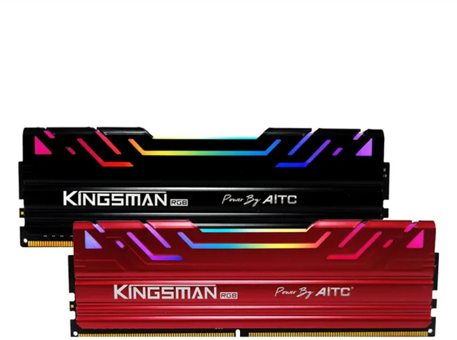 AITC 艾格 KINGSMAN RGB DDR4 3200 UDIMM 桌上型電競超頻記憶體 8GB套組 低電壓 高效能, 1組