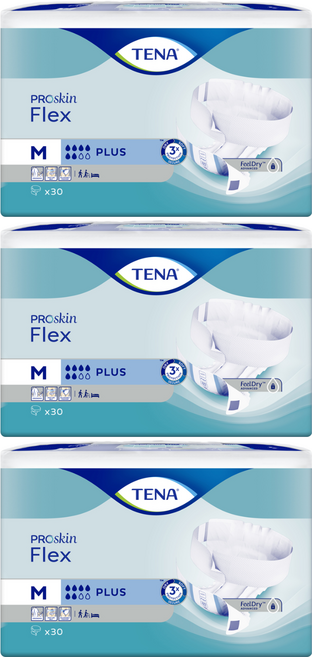 테나 남녀공용 벨트형 성인기저귀, 중형, 30개입, 3개