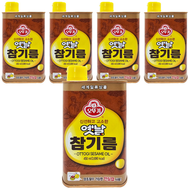 OTOKI 不倒翁 Yetnal 傳統芝麻油, 450ml, 5瓶