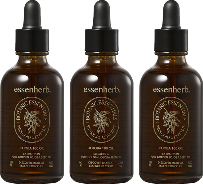 에센허브 호호바 100 오일, 60ml, 3개