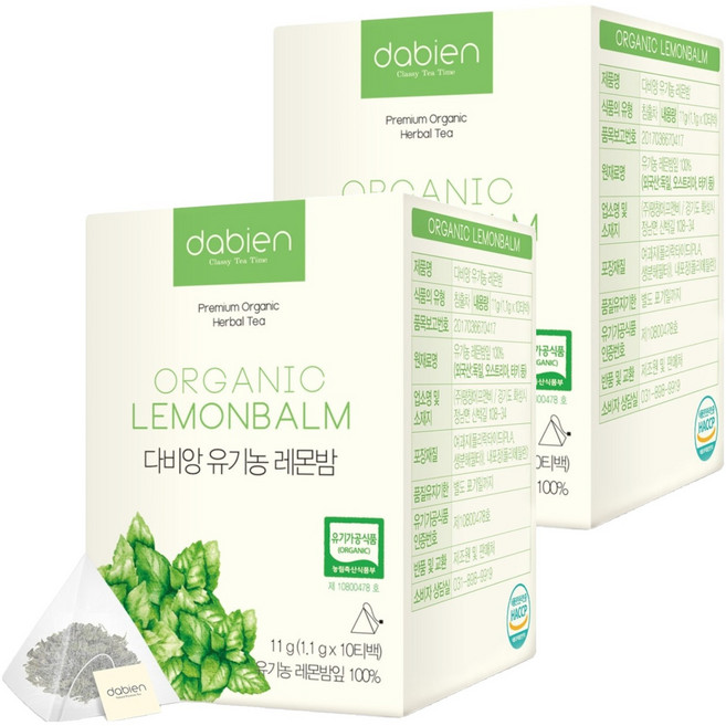 dabien 檸檬香蜂草茶茶包, 1.1g, 10入, 2個