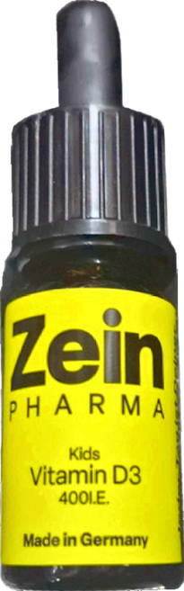 ZeinPHARMA 兒童維生素D3 400I.E. 滴劑, 10ml, 1瓶