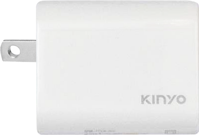 Kinyo 20W Dual Port PD 充電器 PD 3.0 + QC 摺疊插腳 白色