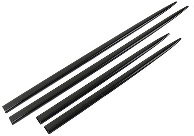 옵시디언 차량용 부착식 도어가드 4p 세트, 블랙, 1세트