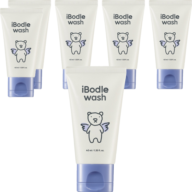 아이보들 페이스 바디워시 그린플로랄향, 6개, 40ml