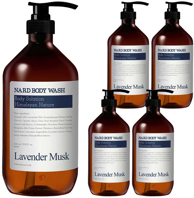 나드 바디워시 라벤더머스크, 1L, 5개