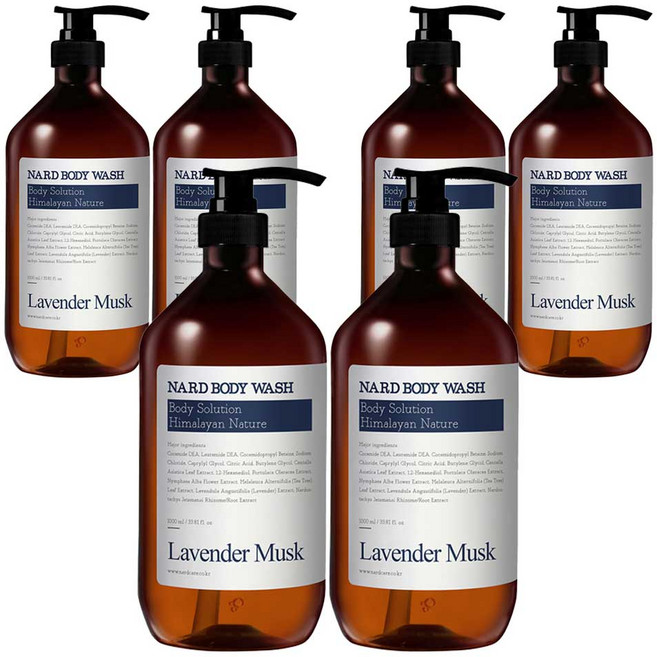 나드 바디워시 라벤더머스크, 1L, 6개