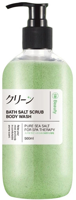 Kurin 海鹽去角質保濕補水長效香氛沐浴露 美背淨荳, 1個, 500ml
