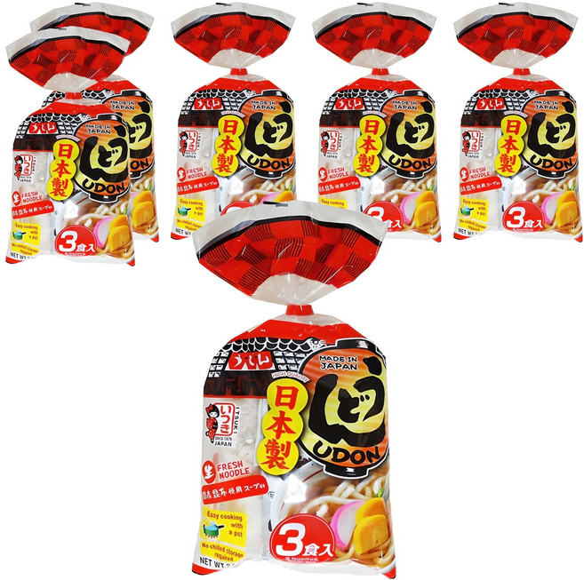 이츠키 우동 3인분, 627g, 6개