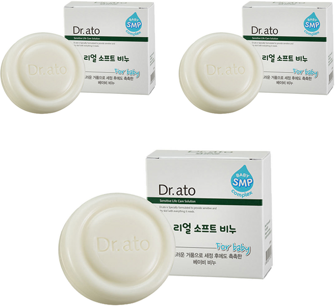 닥터아토 리얼 소프트 비누, 100g, 3개