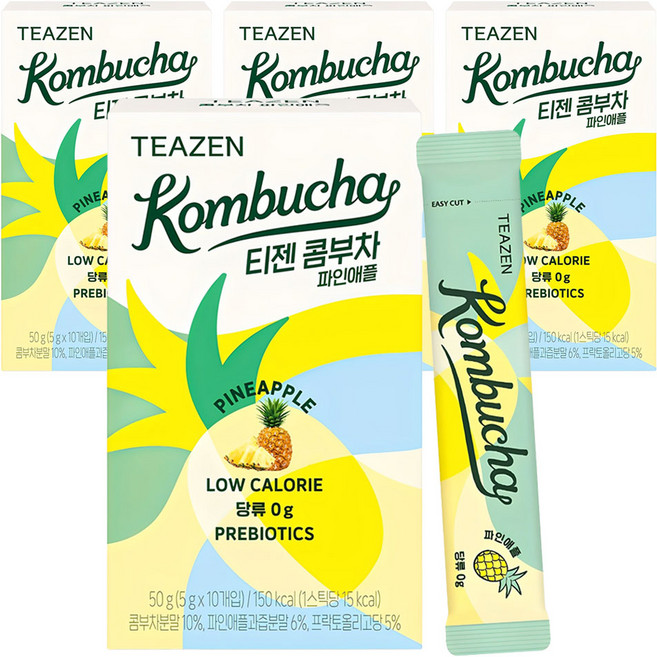 티젠 파인애플 콤부차, 5g, 10개입, 4개