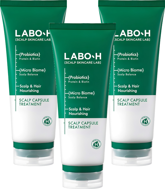 LABO-H 強健髮根益生菌&維他命膠囊護髮素, 3條, 220ml