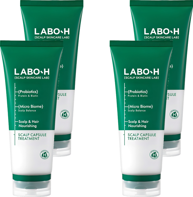 LABO-H 強健髮根益生菌&維他命膠囊護髮素, 4條, 220ml