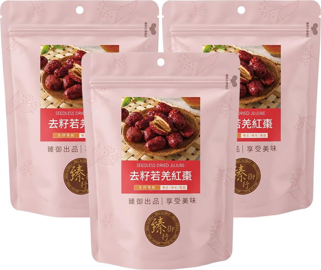 臻御行 去籽若羌紅棗, 250g, 3個