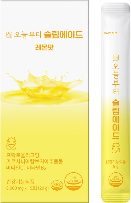 오늘부터 슬림에이드 다이어트보조제 레몬맛, 1개, 120g - 쿠팡