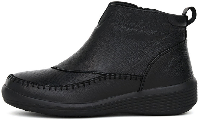 J SHOE 天然牛皮刷毛內裡勒芒短版踝靴 4cm