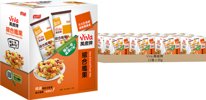 ViVa 萬歲牌 綜合纖果 180g, 12盒