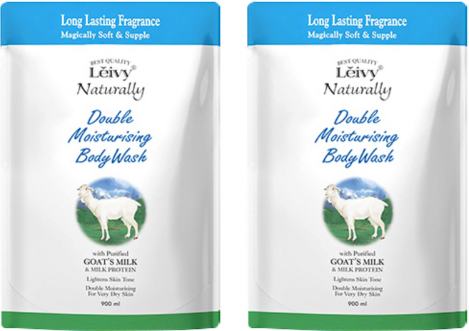 레이비 산양유 바디워시 리필, 900ml, 2개