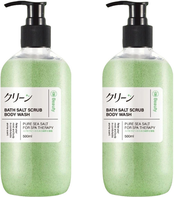 Kurin 海鹽去角質保濕補水長效香氛沐浴露 美背淨荳, 2個, 500ml