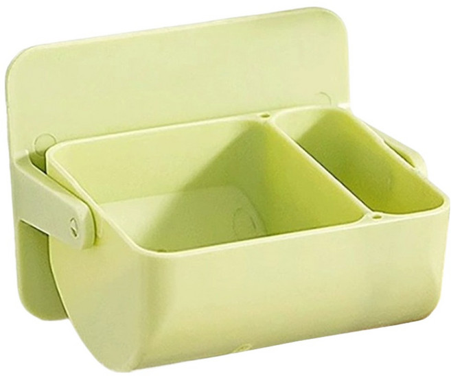 루미오 벽걸이 퍼프 보관함 메이크업 스펀지 수납함, 그린, 1개