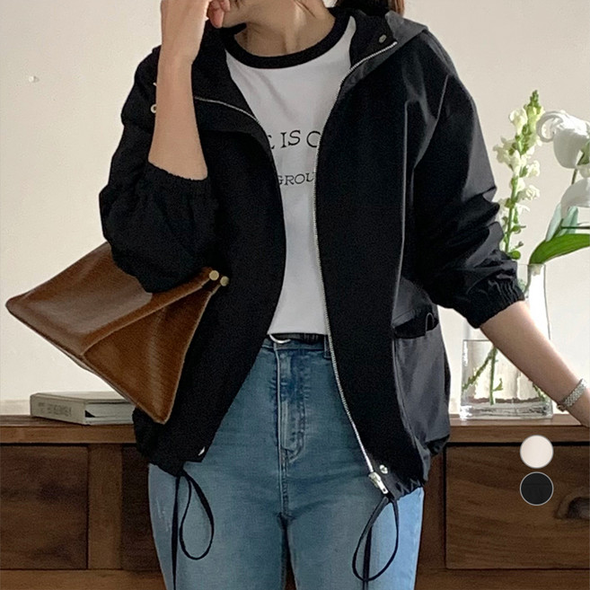 afinar 女款寬鬆版型連帽防風外套
