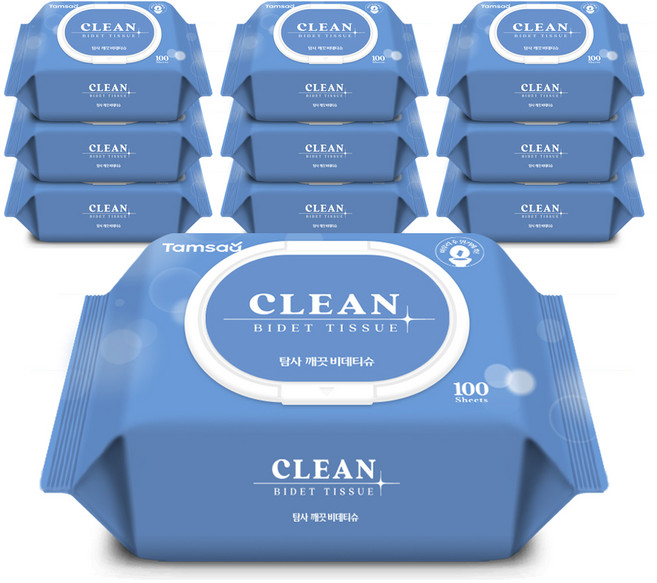 탐사 깨끗 비데티슈 캡형, 100매, 10개