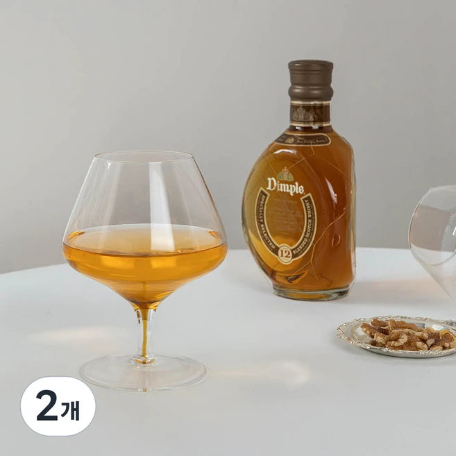 메종오브제 시에르 그라데이션 크리스탈 브랜디잔 옐로우, 540ml, 2개 - 쿠팡