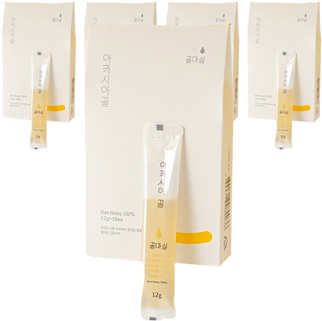 꿀마실 아카시아꿀 미니스틱, 120g, 5개