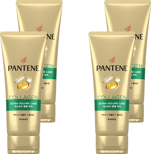 팬틴 콜라겐 엑스트라 볼륨 케어 트리트먼트, 220ml, 4개