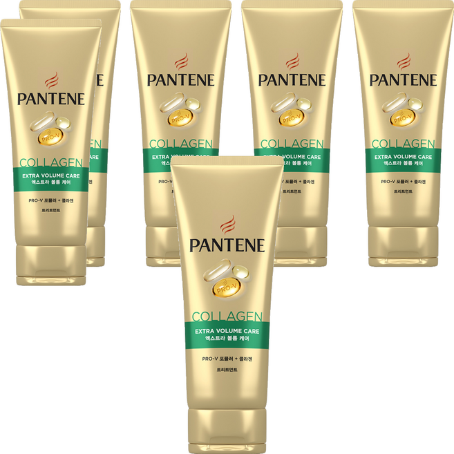 팬틴 콜라겐 엑스트라 볼륨 케어 트리트먼트, 220ml, 6개