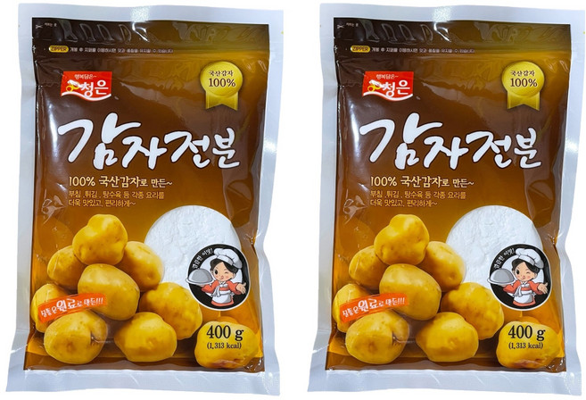 청은에프엔비 감자전분, 400g, 2개