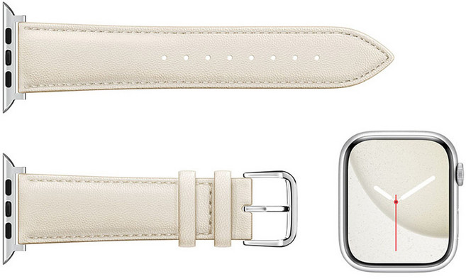 Awesome Design Odd 牛皮 Apple Watch 錶帶 L, 1個, 奶油色