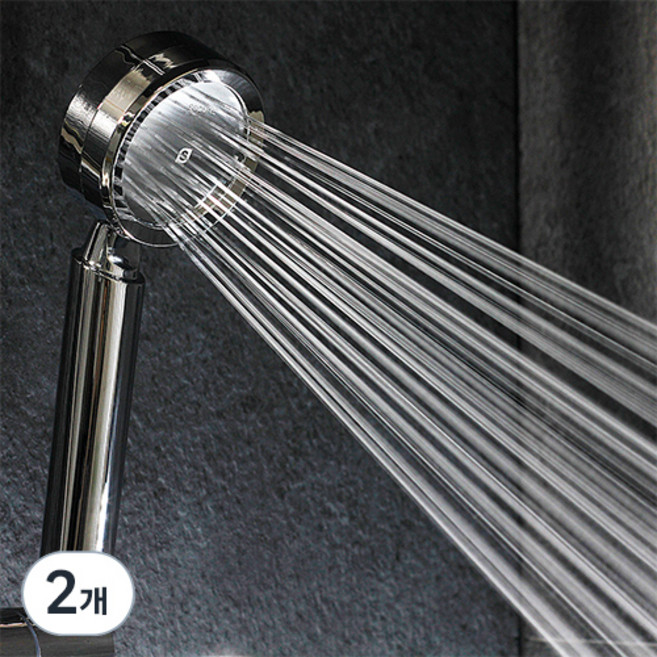 소퓨어 스트롱 8 굵은물줄기 샤워기헤드, 2개, 크롬