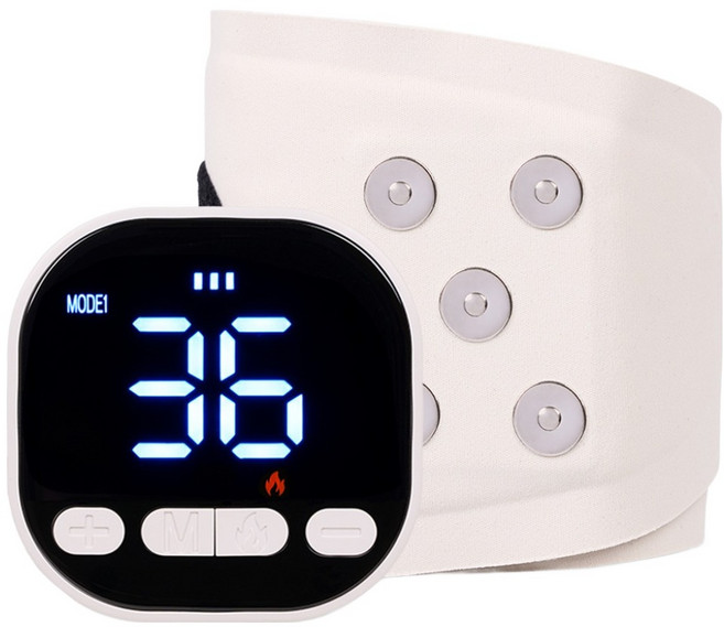 온아워 손목 마사지기 저주파 EMS 무선 온열 찜질기 손 안마기 보호대, 아이보리, OMW-1WT