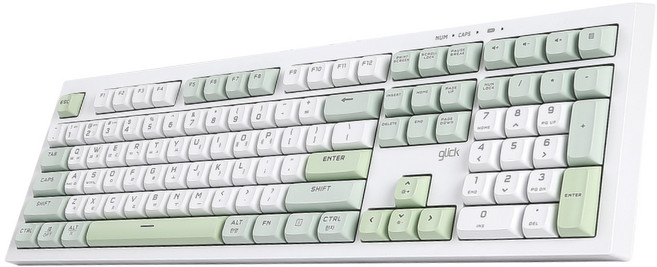 지클릭커 오피스프로 사일런스 M RGB 무소음 유무선 블루투스 108키 키보드, Greenwich RC1, WK50, 제조사축