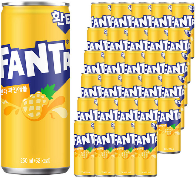 환타 파인애플 탄산음료, 250ml, 30개