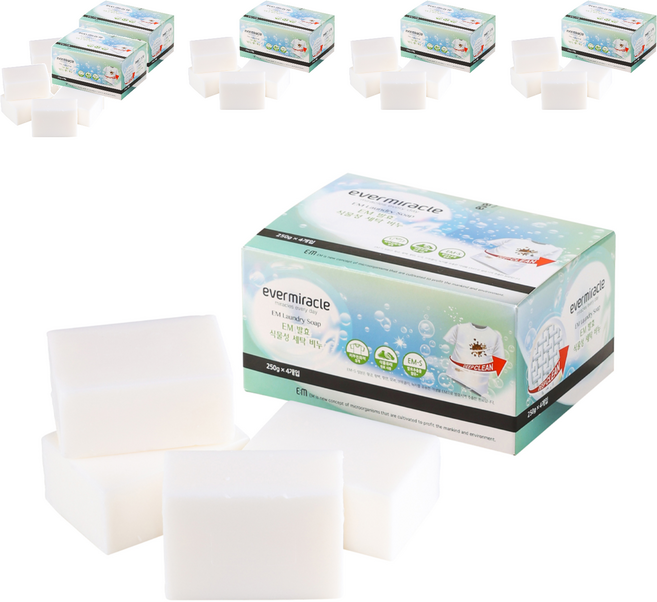 에버미라클 EM 발효 식물성 세탁비누, 250g, 24개
