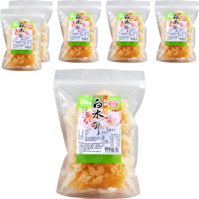 超賀 特級白木耳, 75g, 6包