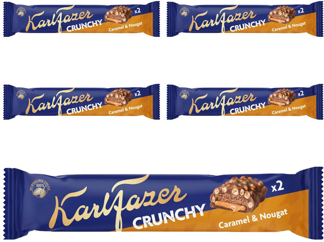 칼파제르 카라멜 누가 크런치 밀크 초콜릿, 55g, 5개