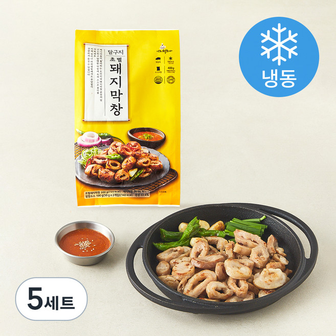 달구지 초벌 돼지막창 300g + 된장소스 100g 세트 (냉동), 400g, 5세트