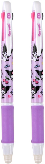 산리오 지워지는 3색 볼펜 0.7mm 쿠로미, 퍼플, 2개