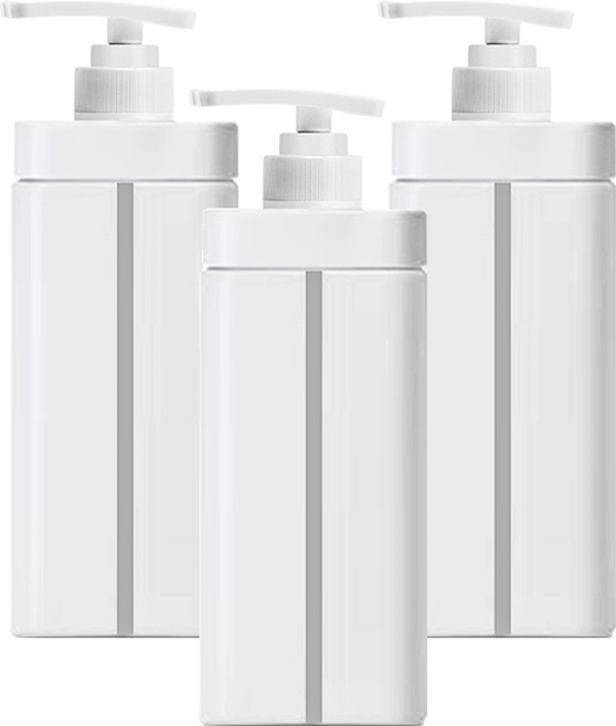 뉴앤룩 욕실 디스펜서 리필용기 720ml, 화이트, 3개