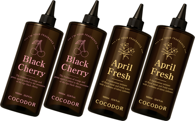 코코도르 디퓨저 리필액 블랙체리2p 1L + 에이프릴프레쉬2p 1L, 1세트