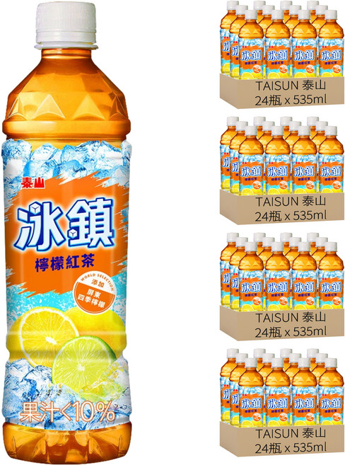 TAISUN 泰山 冰鎮檸檬紅茶, 535ml, 96瓶