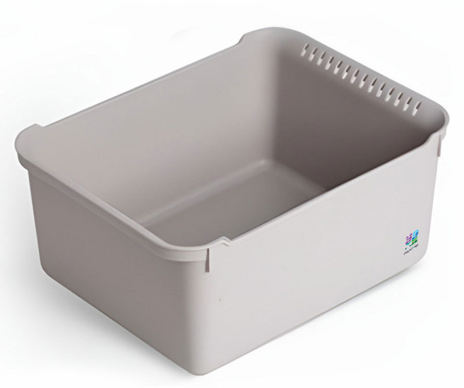 요고모지 직사각 물빠짐 설거지통 중형, 그레이, 1개