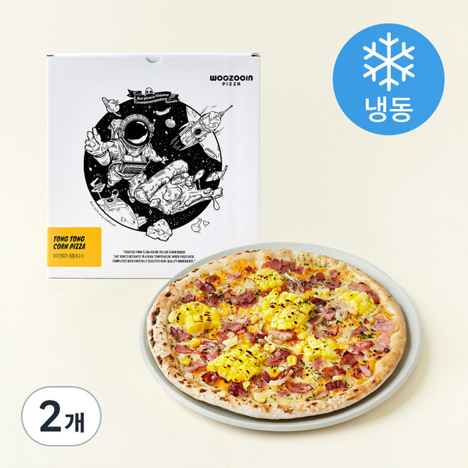 우주인피자 통통옥수수 (냉동), 451g, 2개, 1개입