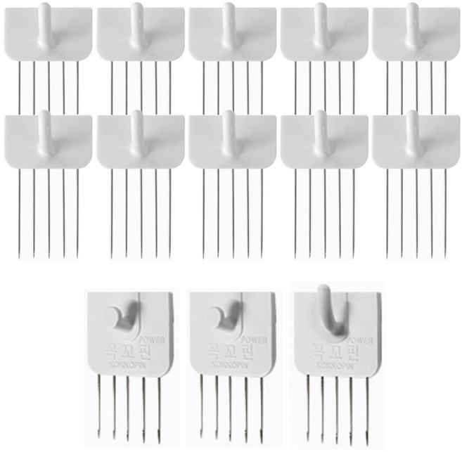 꼭꼬핀 U자형 10p + 파워 일자형 2p + U자형 1p, 혼합색상, 1세트